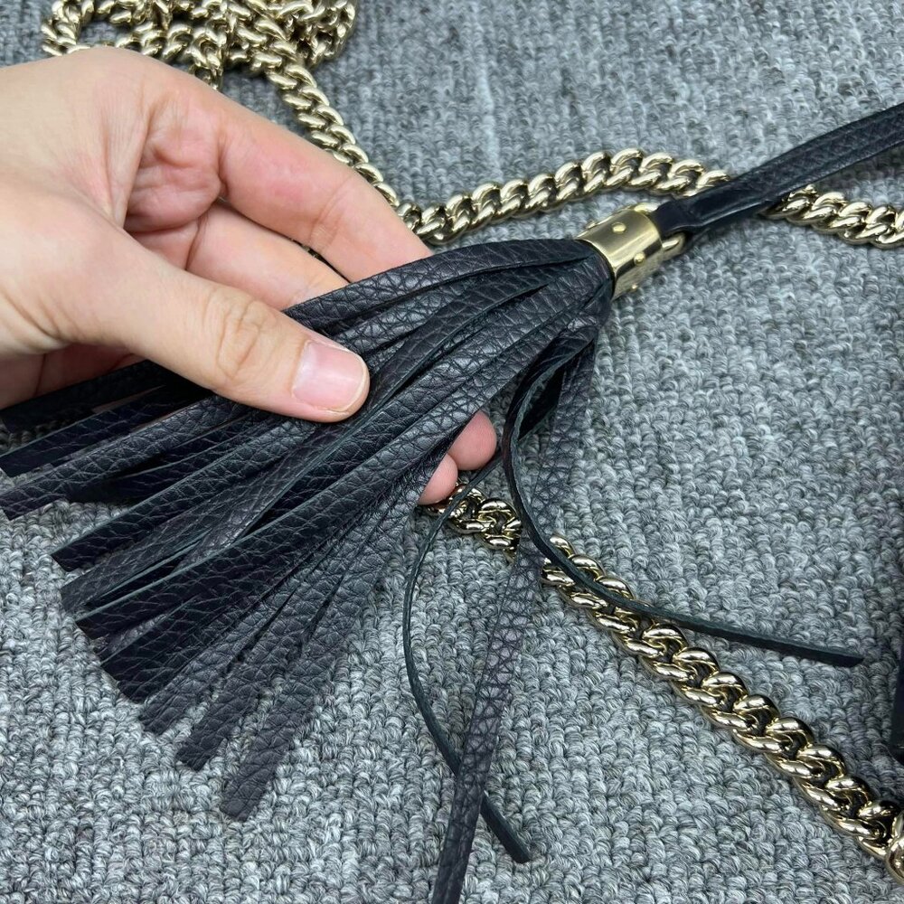 100% Authentic  Gucci Soho on Chain Crossbody Bag - Picture 15 of 16